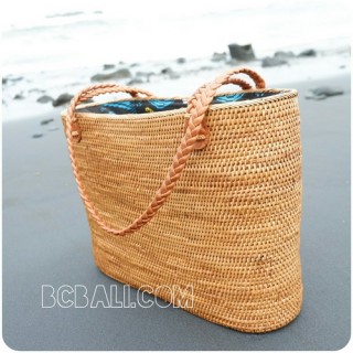 shopping beach handbags straw rattan full handwoven ethnic style